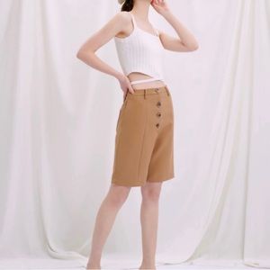 NWT Petite Studio NYC Clark Shorts in Camel Size XS